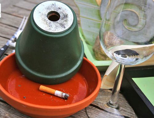 Sturmaschenbecher leicht gemacht: Fest, Sturm, Raucher, Zigarette, Tontopf, Aus